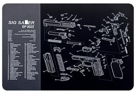 Jungle Leopard Diagramme des pièces du Tapis de Souris en Caoutchouc for Le Nettoyage des Armes à feu AR15 AK47 GL0CK SIG 1911(S1G S AUER SP2022)