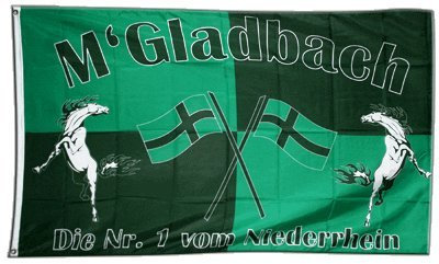 Flaggenfritze Fahne/Flagge Mönchengladbach + gratis Sticker
