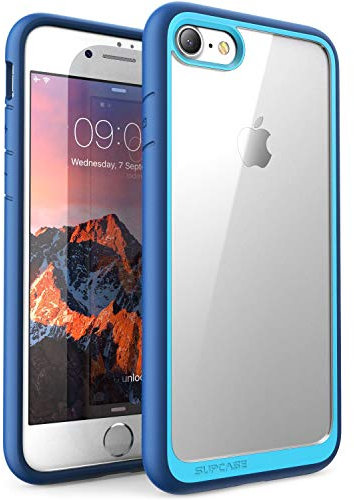 SUPCASE Unicorn Beetle Premium Hybrid Protective Clear Bumper Case for iPhone SE 2020/iPhone 8/iPhone 7, Navy