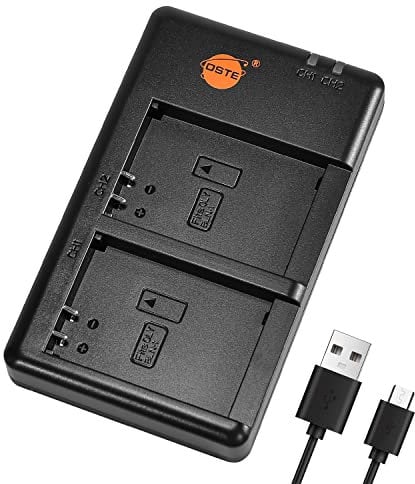 DSTE BCN-1 Battery USB Dual Quick Charger Compatible for Olympus BLN-1, EM5 Battery, Olympus E-M1, E-M5, OM-D, PEN E-P5 Mark II Camera