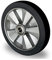 Gummi Rad 200 mm für Hubwagen mit Kugellager Bohrung 25 (200-25-60)