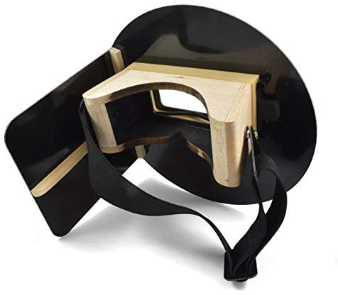 Wendy's Pancake Schweißhelm mit Gurt, für Rechtshänder, Schwarz