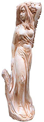 Antikes Wohndesign Dekofigur Teichfigur Frauenfigur Skulptur Gartenfigur Griechische Steinfigur