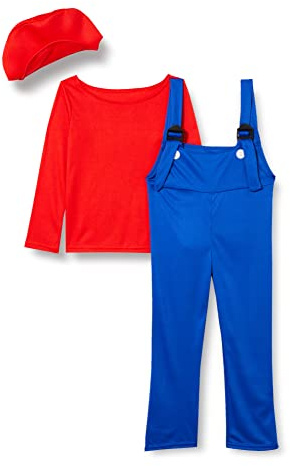 HENBRANDT Super Workman Fancy Dress Costume, Red - Small (4-6 Yrs)