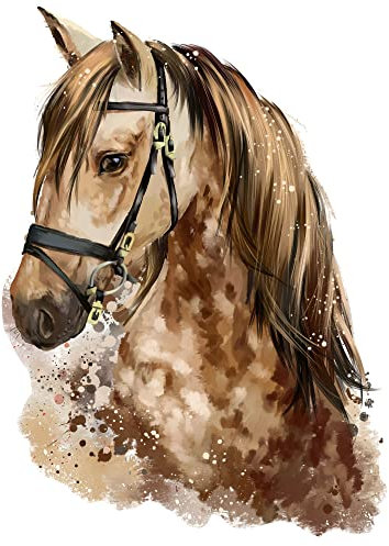 GRAZDesign Wandtattoo Pferd Kinderzimmer Mädchen | Wandsticker Pferdekopf braun | Deko Wanddeko selbstklebend Pferdesticker - 69x50cm