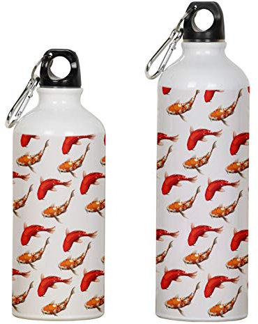Printtoo Aluminium Sportflasche Koifisch Reiseflasche Mit Karabinerhaken Bedrucken 750ml/25.3oz