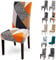 Housse de Chaise, 6 Pieces Extensible Amovible Lavable Moderne Couverture de Chaise pour Salle à Manger Slipcover-Décoration Bouquet de Mariage, Hôtel, Restaurant