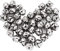 Suneast 100 Stück Weihnachts Glöckchen Schellen Metall Dekoration Glocken DIY Basteln Jingle Bells mit Öse für Weihnachtsbaum Anhänger Schmuckherstellung Hochzeit Haustier Handwerk - Silber - 6mm