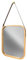 osoltus Edge Badspiegel Spiegel Wandspiegel Bambus mit Aufhängung 41x43,5 cm