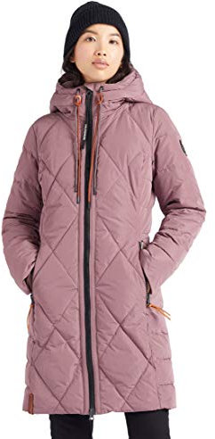 khujo Damen Mantel ELESSA Steppjacke einfarbig Kurzmantel Kapuzenfutter Fleecefutter