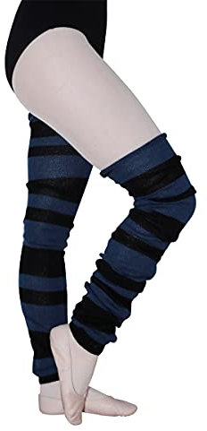 Intermezzo Damen Leg-Warmers 2103 Polpay - Farbe: Schwarz-Blue Aqua (400)