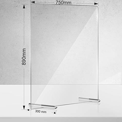 Manschin-Laserdesign Spuckschutz Acrylglas Niesschutz Spuckschutz Thekenaufsteller (750x890mm Hochformat (ohne Durchreiche))