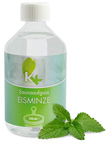 KK Sauna Aufguss Konzentrate PREMIUM | 500 ml Flasche | Made in Germany | Wellness für Zuhause | Eisminze