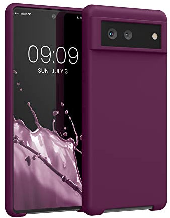 kwmobile Case Compatible with Google Pixel 6 Case - TPU Silicone Phone Cover with Soft Finish - Bordeaux Violet