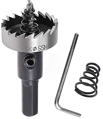 SagaSave 35mm Forets en acier rapide - Scie cloche en carbure - Très résistant - Pour métal, acier inoxydable, cuivre, fer