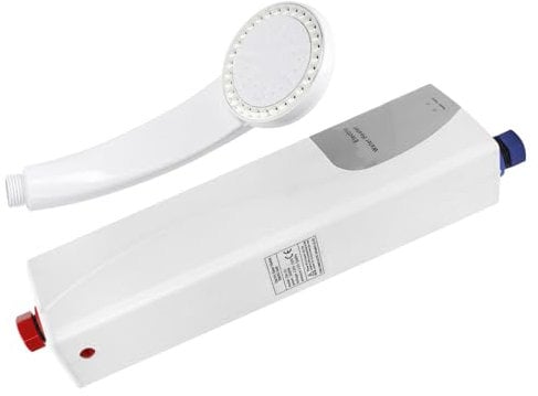 Kudoo Termo Eléctrico Instantáneo, 220V 3000W, Calentador de Agua Ducha sin Tanque, Blanco, Moderno