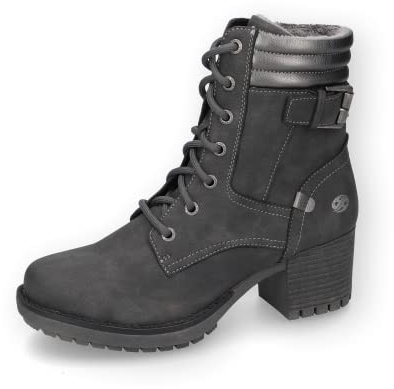 Dockers by Gerli Damen Schnürstiefeletten, Frauen Stiefeletten,warm gefüttert,Kurzstiefel,uebergangsschuhe,dunkelgrau,38 EU
