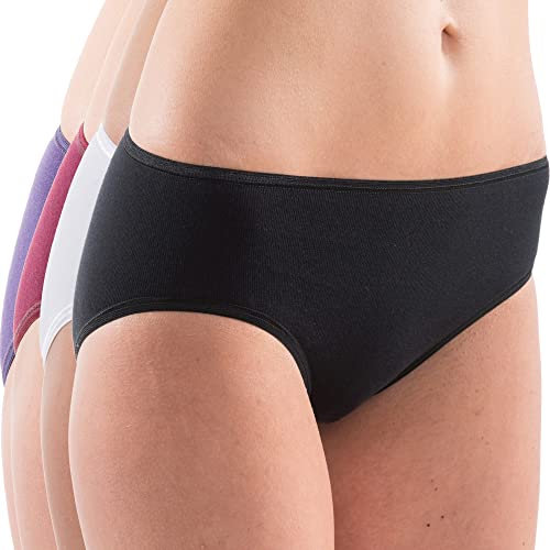 HERMKO 1031 Damen Midi Slip aus 100% Bio-Baumwolle, Unterhose ab Fabrik, Farbe:grau, Größe:56/58 (XXXL)