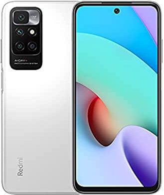 Smartphone Xiaomi Redmi 10 2022, 6 GB RAM, 128 GB ROM, Teléfono con Pantalla FHD+ DotDisplay de 6,5 Pulgadas, Procesador MediaTek Helio G88, Cámara Quad, versión Global, Blanco