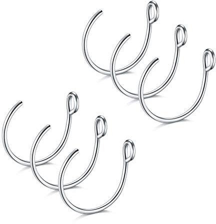 D.Bella Faux anneaux de nez, 20 g, bijoux de 8 mm, faux anneaux de nez pour lèvre, septum, Métal
