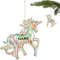 alles-meine.de GmbH 2 Stück Anhänger/Weihnachtsbaumschmuck/Deko Figur Einhorn inkl. Name - 10,5 cm - Innen & Außen - bruchfest - Kunststoff/Plastik - wetterfest + was..