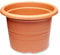 Garronda Macetas Redondas de Plástico para Flores y Plantasi GD-0022 (Terracotta, ⌀ 34cm H 24cm)