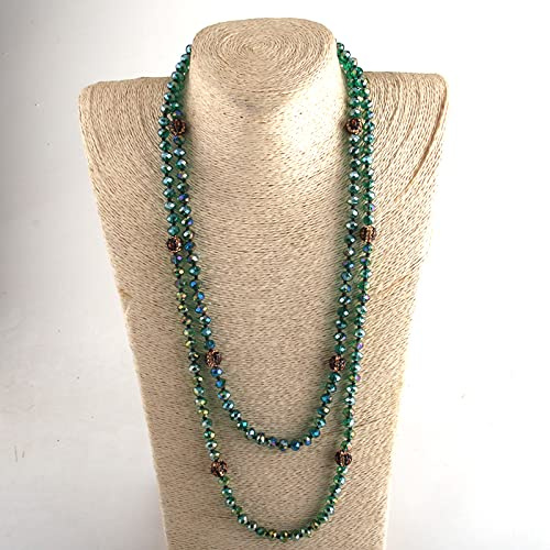 Joyas Collares Largos De Cristal Para Mujer Collar De Regalo,verde,148cm