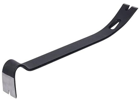 Dunnet Tool 15 Inch Utility Bar Heavy Duty Forged Carbon Steel 375mm Flat Pry Bar Nail Puller Remover Tool Floor Board Lifting Crowbar Wrecking Tool Multi Use Crow Bars Heavy Duty Hand Tools