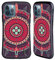 Head Case Designs Violett Indianer Monograms Hybride Handyhülle Hülle Huelle kompatibel mit Apple iPhone 12 / iPhone 12 Pro