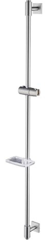 HomeHeng Brausestange 120cm mit Seifenschale, Edelstahl SUS304 Duschstange mit Duschkopfhalterung Handbrause Stange Duschkopfhalter Höhenverstellbar Gebürsteter Nickel,H811-120BN