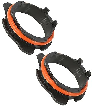 A ABSOPRO Headlight Adapter for BMW 525i 01-03 Black Red Plastic Set of 2 | Plastic Black Red, for BMW M5 1999-2003, for BMW 540i 1997-2003