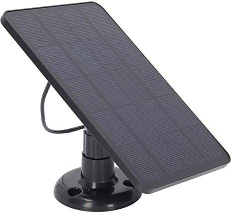Panneau Solaire 4W pour Caméra de sécurité, Panneau Solaire pour Caméra avec Micro USB, Alimentation Continue pour Caméra à Batterie Rechargeable, Chargeur de Panneau Solaire