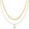 Joo&Rind Kette Gold Silber Damen mit Buchstaben 18K Vergoldete Kette Edelstahl Damen Wasserfest Personalisierte Kette Frauen Hypoallergene Schmuck für Geschenke