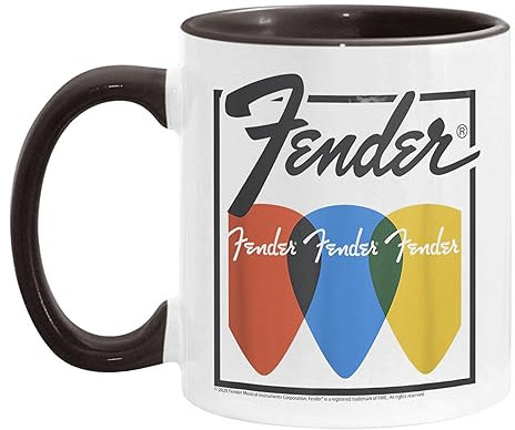 TUANDANG GOOD DEAL Fender Colorful Vintage Guitar Picks White Coffee Mug 11oz…