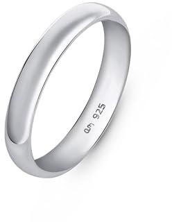Amberta Hochzeitsringe aus 925 Sterling Silber für Damen und Herren, Eheringe mit Gelbgold- oder Roségold-Beschichtung | Eheringe für Paare 2 3 4 mm