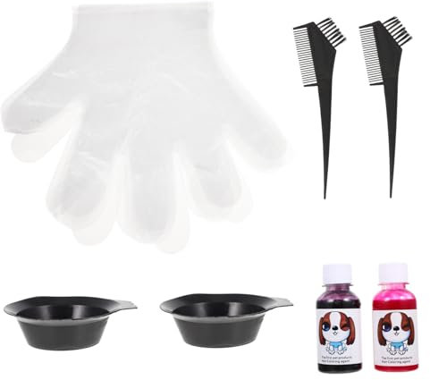 minkissy 1 Satz Hundehaarfärbemittel Bunte Haarfarbe stilvolles Haarfärbemittel Haarfarben-Kit Schnittclips Werkzeug Tierhaarfärbemittel Haarfärbemittel für Hunde Haustier Haarcreme
