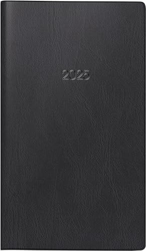 BRUNNEN Taschenkalender Mod. 755 2025 | A6 quer, Kunststoff, schwarz