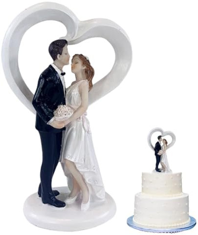 BZQCPLX Wedding Couple Figurine, Cake Topper, Resin Couple Figurine, Cake Decoration Ornament For Anniversary, Engagement, Home Decor, Car Ornaments