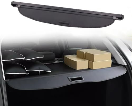 SUHNGE Auto Einziehbarer Laderaumabdeckung Kofferraum für V.W Golf 8 Mk8 2022-2024, Schwarz Schutz Der Privatsphäre Abdeckung Hutablage Cargo Cover, Ausziehbar Kofferraumabdeckung Rollo