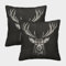 DAZBDEOCK Hirsch Kissen Bezug 2er Set Kissenbezug Dekokissen für Sofa Stuhl Bett Garten 40x40cm
