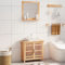 CINDERFUL 2-TLG. Badmöbel-Set Massivholz Nussbaum,Stilvolles BadmöbelSet aus Nussbaumholz mit Spiegel | Perfekt für Dein Badezimmer Badezimmermöbel Sets
