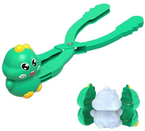 Clips für die Herstellung von Schneebällen für den Winter, Klemmen für die Herstellung von Schneeballen, in Form eines Dinosaurier- und einer Puppe