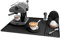 Silicone Coffee Mat, 55X43cm Large Coffee Machine Mat Bar Mat, Coaster Mat with Raised Edges, Multi-Functional Base Mat, Nonstick Heat Resistant Coffee Bar Mat for Countertop, Dish Drying Mat (Black)