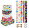 YSWOVUO 5 Rollen Geschenkpapier Geburtstag Kinder, 300cmx43cm Dino Geschenkpapier Junge, Geschenkpapier Rolle mit 2 Hanf Seil und 2 Klebeband, Birthday Gift Wrapping Paper für Geburtstag Party