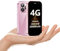 BLKE Mini Phone,4G Mini Smartphone for Kids,3.0 HD Screen,Backup Cheap Mobile Phones for Kids World's Smallest Phone,Android 12,3GB RAM + 32GB ROM,Tiny,2000mAh,Face ID/OTG/Dual SIM-Pink