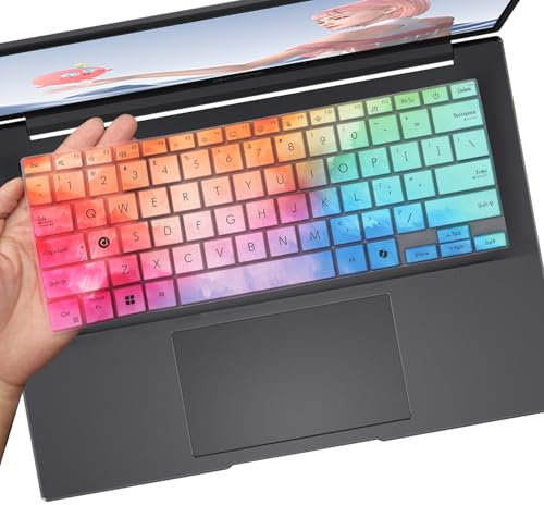 Keyboard Cover Skin for ASUS Vivobook S 14 OLED Laptop M5406 S5406 S5406MA-AS96 14-inch, 2024 New Vivobook S 14 OLED 14-inch Laptop US Layout Keyboard Protective Skin-Colorful