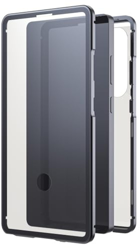 Black Rock Handyhülle für Samsung Galaxy S25 Ultra (Rahmen aus Aluminium, 360° Rundumschutz, Wireless Charging kompatibel, Schutz von Handy und Display, Slim, Kratzschutz) schwarz