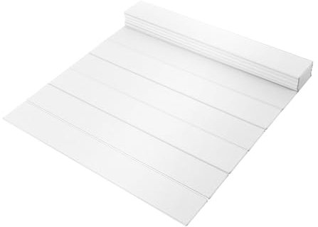 Foldable Bathtub Cover PVC Board, Heat Insulation Dustproof Shutter Bath Lid Bathtub Dust Cover for Home Bathroom Spa, White (75×170×0.65cm)