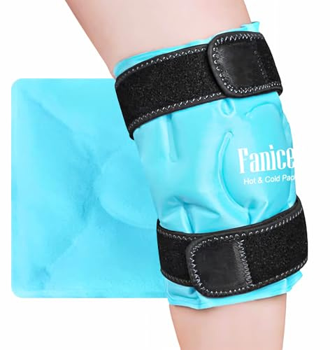 Impoditiongs Borsa Ghiaccio Ginocchio, Bolsa Hielo ginocchio, Facili da utilizzare borsa ghiaccio, Tasca di Ghiaccio Ginocchio Riutilizzabile, Tutore ginocchio, per uomo o donna (Blu)