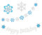 APOMOONS 2 Pieces Banner de Copos de Nieve de Feliz Cumpleaños, Glitter Snowflake Decorations, Banner de Cumpleaños de Copos de Nieve Azul y Blanco para Decoración Fiestas de Cumpleaños Infantiles